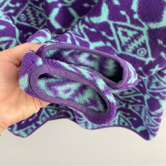 Patagonia | RARE Womens IKAT Blue Synchilla Snap-T Fleece Pullover Purple & Blue - Picture 4 of 10